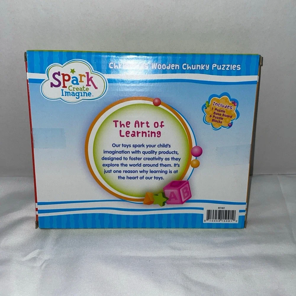 Spark Create Imagine Christmas Wooden Chunky Puzzles 7 Piece Set Toddler 18m+